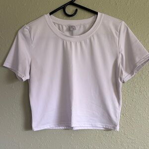 3 PACK women’s polyester cropped workout shirts